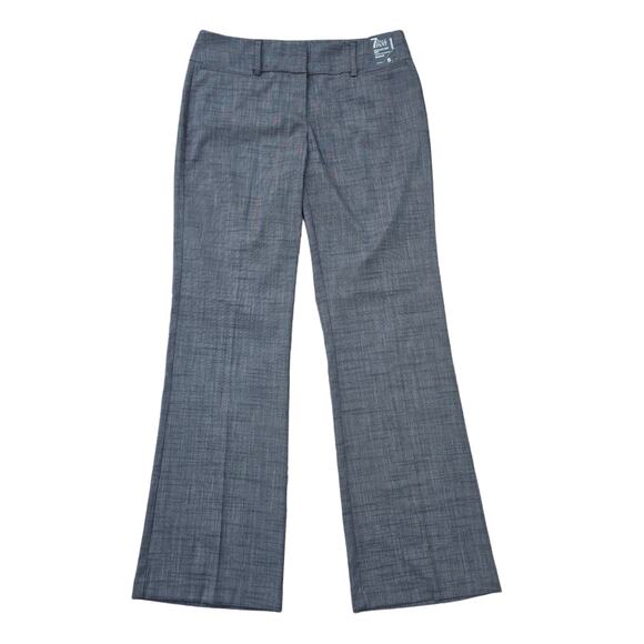 Charcoal Gray Plaid Dress Pants 7th Ave Suiting NY & Co Size 6 Stretch Bootcut - Picture 1 of 9